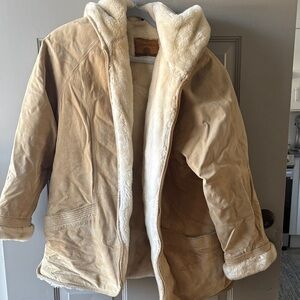St. John's Bay Cream Sherpa Jacket hooded